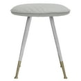 thumbnail image 2 of SAFAVIEH Brinley 30"H Mid Century Modern Stool, Light Grey/Silver, 2 of 7