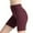 Wine, variant on Ohufall Yoga Shorts fot Women High Waisted Tummy Control Workout Yoga Shorts Stretch Slim Fit Hip Lift Bottom Pant Solid Casual Seamless Gym Sport Leggings with Side Pockets