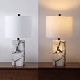 thumbnail image 4 of JONATHAN Y Elizabeth 24.25" Contemporary Coastal Alabaster LED Table Lamp with Body Night Light, Black/White, JYL8507A, 4 of 7