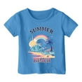 thumbnail image 3 of Short Sleeve Shirt for Girls Batik Printed School T Shirt Crewneck Girl Summer Outfits Outfits for Girls 6-7 Years Summer&nbsp;Clothes, 3 of 3