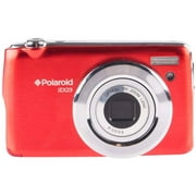 Angle View: Polaroid 18.0 Megapixel Digital Camera - 10x Optical/4x Digital - 2.7-inch TFT LCD Display - Red