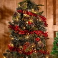 thumbnail image 2 of Christmas Tree Garland 9FT Rustic Jingle Bell Buffalo Plaid Ribbon Garland Christmas Tree Decorations Vintage Farmhouse Country Home Decor Metal Sleigh Bell Ornaments Red Black Plaid Garland, 2 of 6