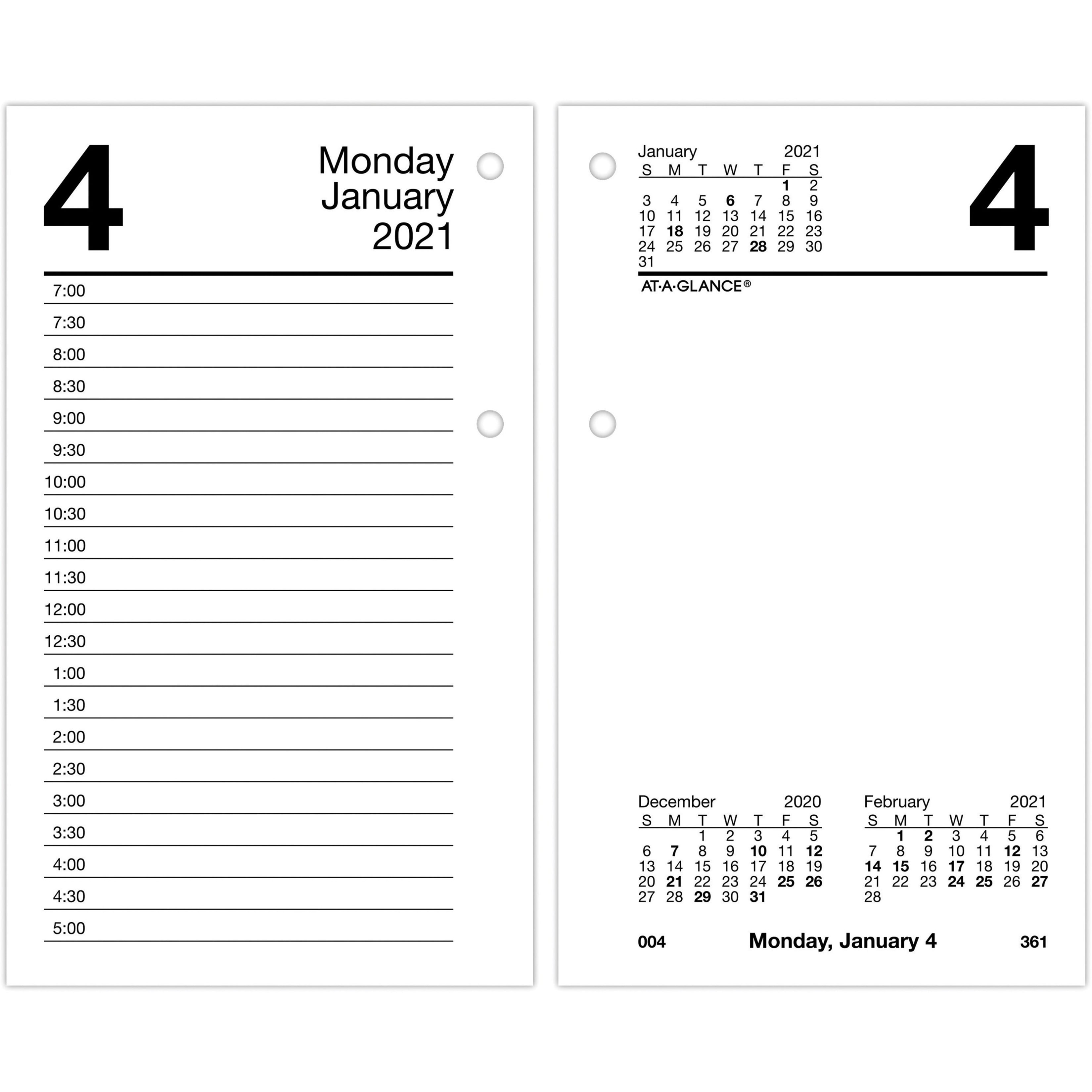 At-A-Glance Recycled Desk Calendar Refill