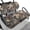 Leaf Camouflage Pattern, variant on Pzuqiu Palm Tree Sunset Sunset Golf Cart Seat Covers Soft, Breathable, Suitable for Outdoor, Fit for Club Car Precedent