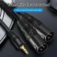 thumbnail image 3 of 3.5 mm Jack to XLR Audio Cable TRS Stereo Male to Male Dual XLR Splitter For Mixer Speakers Amplifiers 3.5mm to 2XLR Female 0.3m, 3 of 6