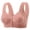 Pink, variant on FITORON Wirefree Front Hook Bra for Women Post Surgery - Full Coverage Lace Comfort Bra Easy Front Closure Senior Gray,Size 42