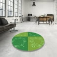 thumbnail image 4 of Ahgly Company Machine Washable Indoor Rectangle Transitional Green Area Rugs, 8' x 10', 4 of 7