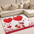 thumbnail image 2 of Valentine's Day Design Love 63''x48'' Plush Memory Foam Bath Mat, Soft, Absorbent, Non Slip, Durable, 2 of 7