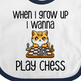 thumbnail image 4 of Inktastic Future Chess Player Boys or Girls Baby Bib, 4 of 4