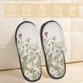 thumbnail image 2 of Fotbe Herbs and Wildflowers Pantuflas Peludas para Mujer con Estampado, Zapatillas de Peluche, Zapatos de Invierno para Casa, Uso Interior y Exterior-Large, 2 of 8