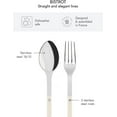 thumbnail image 3 of SABRE PARIS - 2-Piece Serving Set - Bistrot Collection - Large Fork & Large Spoon - Stainless Steel & Nylon - Dishwasher Safe - Ivory - Brilliant Finish, 3 of 4