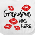 thumbnail image 4 of Inktastic Grandma Was Here Red Kisses Boys or Girls Baby Bib, 4 of 4