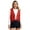 Red, variant on Womens Sleeveless Sequins Vest Tops V Neck Open Front Glitter Tassels Jacket Rave Dance Party Waistcoat Gold M