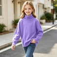thumbnail image 6 of ZBSOKO Boys' Sweaters Turtleneck Solid Color Knit Sweater Long Sleeve Casual Comfy Pullover Fall Winter Base Layer for Kids Teen 1-13 Years, 6 of 7