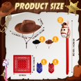 thumbnail image 2 of Set de disfraces de Xtinmee Cowboy Party con sombreros, pañuelos y caballos, 36 unidades, 2 of 7