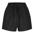 thumbnail image 5 of Womens Shorts Casual Summer Elastic High Waist Wide Leg Loose Fit Stretchy Beach Shorts with Pockets, 5 of 6