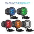 thumbnail image 3 of 3.1A 12V/24V Impermeable Dual USB Coche Cargador De Cigarrillos Zócalo Con Pantalla Digital LED Para Auto Barco Marino Motocicleta D5, 3 of 4