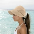 thumbnail image 2 of Opehuo Summer Outdoor Uv Protection Hollow Top Sun Hat,Wide Brim UV Protection Sun Hat,Beach Packable Visor for Women,2025 New Women's Outdoor Adjustable Sun Hats,Khaki, 2 of 9