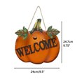 thumbnail image 2 of Decoración de puerta de Halloween para una cálida bienvenida Letrero de calabaza de madera espeluznante, 2 of 7