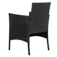 thumbnail image 5 of Veryke 4 Pieces Outdoor Conversation Sets, Patio Sets Rattan Chair Wicker Set, Wicker Table, Rattan Table with 1 Double Seat 2 Single Seat, Black, 5 of 6