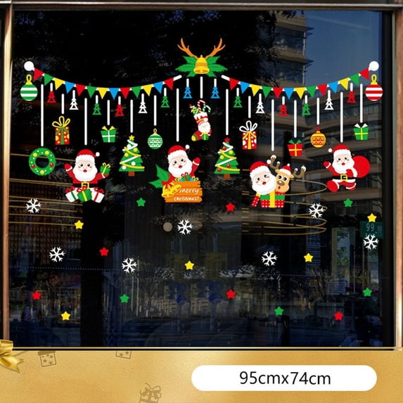 Navidad Gifts Decor Home Decoration Christmas Wall Stickers Xmas Party Window Decals Merry Christmas 4