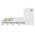 thumbnail image 6 of Queen Size Murphy Bed with Built-In Drawer & USB Charging Station, Space-Saving Wall Bed with Pulley System, Modern White Design for Small Spaces, 6 of 9