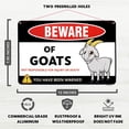 thumbnail image 2 of Beware of Goat Sign Decor - 8 x 12 Inches - Aluminum - Goat Gifts for Goat Lovers - Goats Supplies Shelter Toy Stuff, 2 of 3