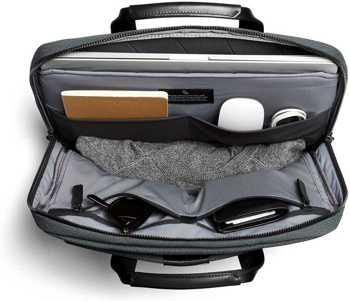 Bellroy Laptop Brief 15 Black Woven Laptop Bag 15 Laptop, Notes, Cables, Everyday Essentials