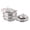 Silver/Matte, variant on Church Communion Ware Set of 5 | 3 Holy Wine Trays + 2 Stackable Bread Plates with Lids | Matte Stainless Steel Communion Supplies