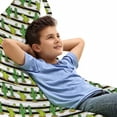 thumbnail image 1 of Cactus Lounger Chair Bag, Repetitive Saguaro Cartoon Pattern Striped Pattern, High Capacity Storage with Handle Container, Lounger Size, Olive Green Apricot, by Ambesonne, 1 of 5