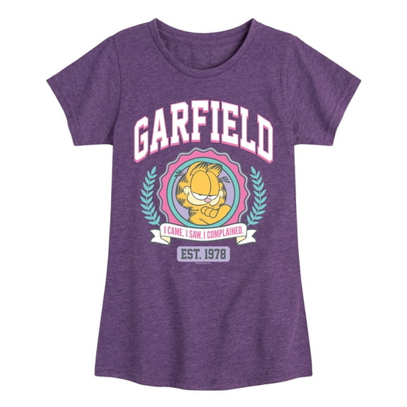 Garfield - Collegiate - Toddler And Youth Girls Short Sleeve Graphic T-Shirt