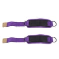 thumbnail image 4 of 2PCS Ankle Strap for Cable Machine Kickbacks Iron D Ring Gym Ankle Cuff for Fitness Workout Purple, 4 of 6