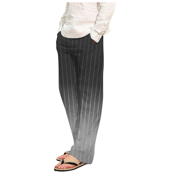 Pantalones de pijama largos de poliéster para hombre, informales, con estampado a cuadros, holgados y deportivos.