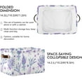 thumbnail image 3 of Purple Lavender Vase Storage Basket, Durable Canvas Organizer With Handles Large Collapsible Storage Bins Boxes for Home Office - 1 Pack Home Decor, 3 of 7
