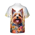 thumbnail image 2 of Welcome Spring Summer Yorkshire Terrier Portrait Flower Blue Sky Hawaiian Shirt Breathable Summer Unisex Merch Yorkie Dog Lover Gifts - 12001, 2 of 6