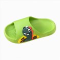 thumbnail image 3 of KPOPLK Kids Cloud Slides Boys Flip Flops Slip On Beach Sandals Youth Pool Shower Shoes EVA Summer Slippers Size 13,Green, 3 of 5