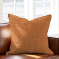 thumbnail image 3 of Burnt Orange Pillow Covers 16x16 Inch, Farmhouse Burlap Solid Orange Color Modern Linen Texture Linen Pillowcase with Invisible Zipper, Decorative Throw Pillow Covers Cushion Case for Couch Sofa Bed, 3 of 9