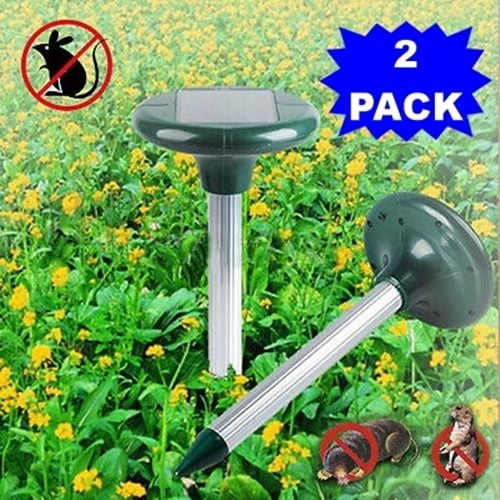 1x Solar Powered Sonic Ultrasonic Mouse Mole Rodent Mosquito Repellent Yard Tool
