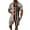 Khaki, variant on Short Outfits For Men Men's Summer Shirt & Shorts Set Two Piece Casual Sports Outfits,Gray L