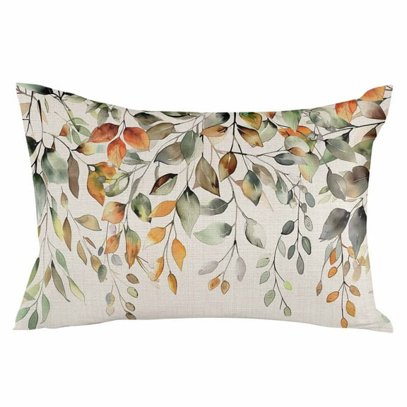 Fall Botanical Rustic King Size Pillow Cover, Pillowcase Protectors with Zipper, Breathable Decorative Throw Pillow Case Cover, Pillow Shams for Couch Sofa 20x36Inch