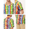 thumbnail image 6 of Lars Amadeus Men's Summer Leopard Printed Short Sleeves Button Down Beach Shirt, 6 of 6