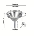 thumbnail image 3 of Small Stainless Steel Kitchen Funnel Set with Removable Strainer & Cleaning Brush - 304 Metal Funnel for Transferring Oil, Juice & Wine, 5.1 Inch, 3 of 9
