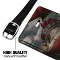 thumbnail image 3 of The Sentinel Dragon Viking Fantasy Rectangle Leather Luggage Card Suitcase Carry-On ID Tag, 3 of 8
