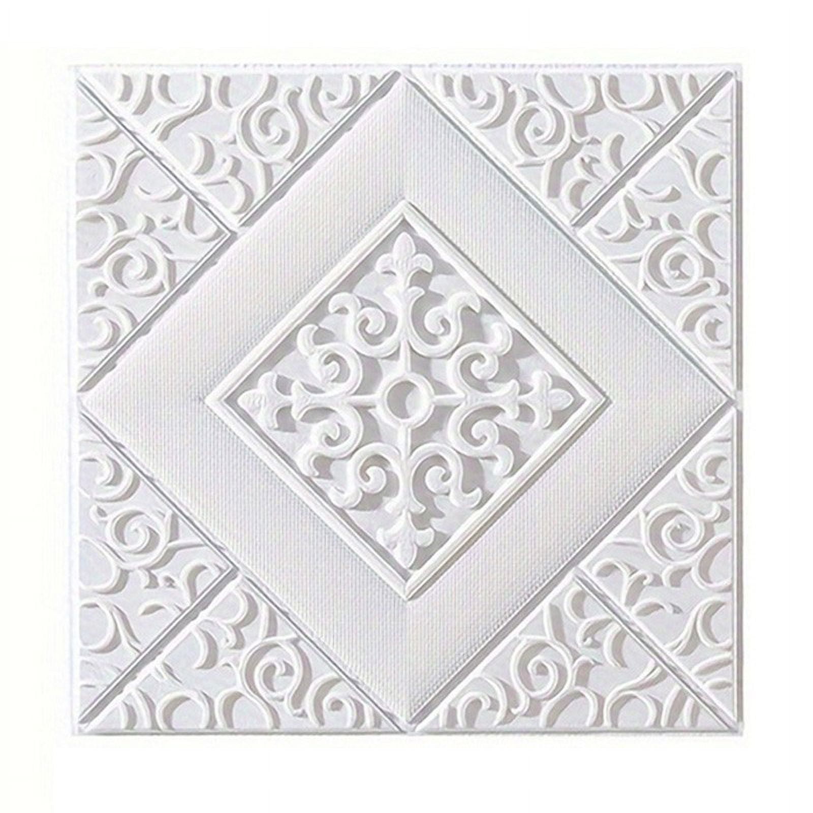 30Pcs 3D Foam Tile Brick Wall Sticker Self-Stick Waterproof Ceiling Panel