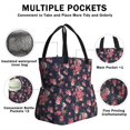 thumbnail image 3 of Pioneer Flower Drawstring Lunch Bag Women - Drawstring Lunch Bag Insulated for Work Office - Stain-Resistant Large Lunchbags for Women with Multi-Pockets, 3 of 6