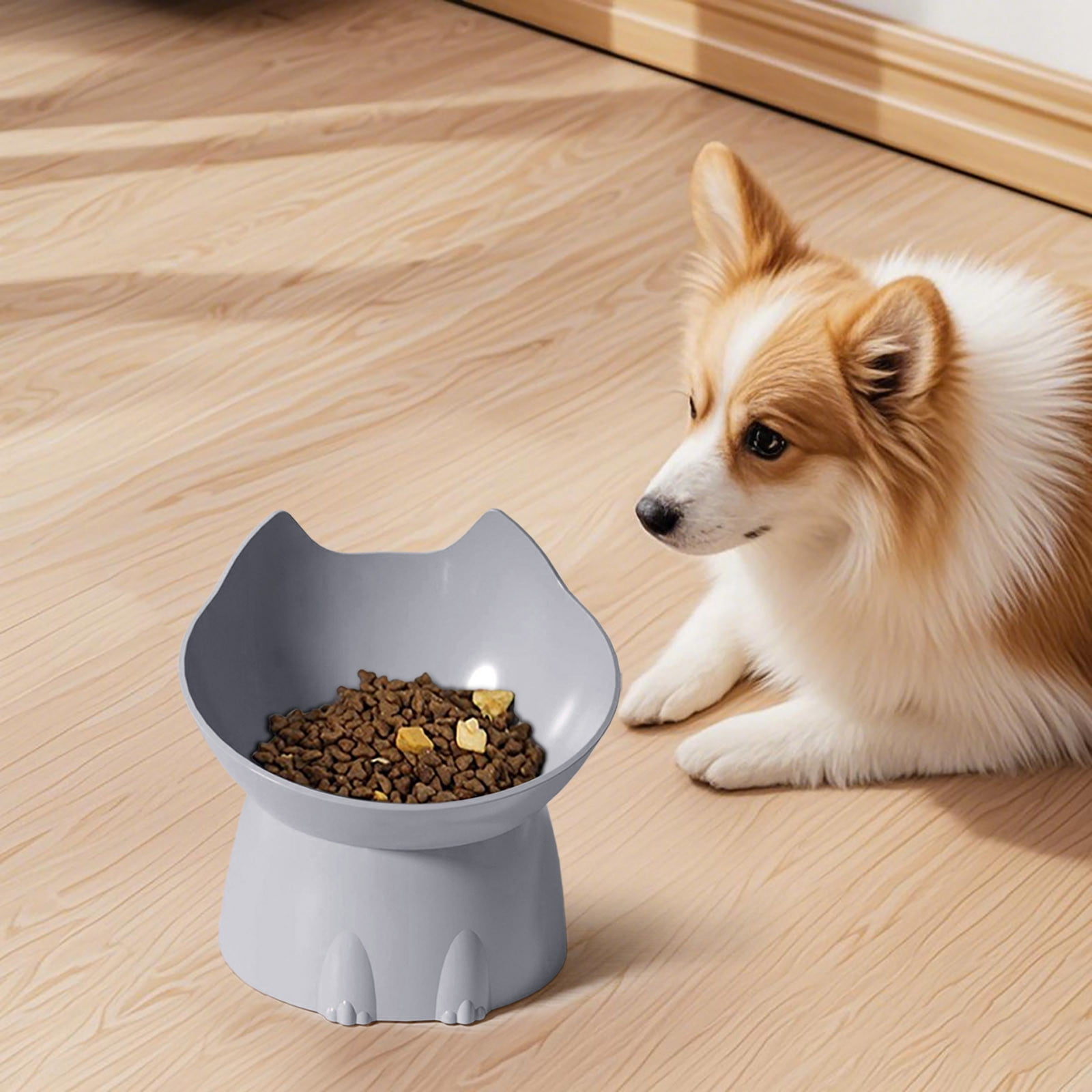 2pcs Tilted Elevated Cat Food Bowl - Cat Bowls Whisker Friendly Anti Vomiting Slanted Feeding Bowls Cute Shallow Bowl A