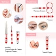 thumbnail image 5 of éclat Manicure Pedicure Kit for Men & Women, 6Pcs Finger & Toe Nail Care Tools Includes Nail Clipper Cutter, Tweezer, File, Cuticle Pusher, Personal Care Professional Grooming Set With Travel Case, 5 of 6