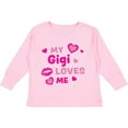 thumbnail image 3 of Inktastic Valentine's Day My Gigi Loves Me Hearts and Lips Boys or Girls Long Sleeve Toddler T-Shirt, 3 of 5