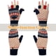 thumbnail image 4 of Guantes sin dedos de punto para invierno, manoplas convertibles de lana gruesa y cálida con aislamiento térmico, cubierta con solapa para mujer, 4 of 5