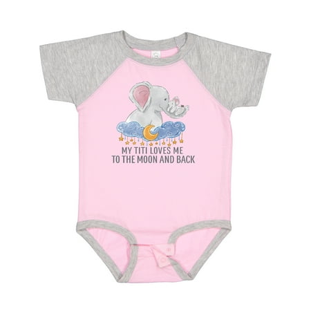 

Inktastic My Titi Love Me to the Moon and Back Gift Baby Boy or Baby Girl Bodysuit